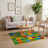 Multi-color and Patterns Vibrant Multi-Color ABC Alphabet Kids Area Rug