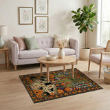 Halloween Gnomes Pumpkins Black Cats Area Rug