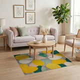 Vibrant Multi-Color Abstract Oval Area Rug