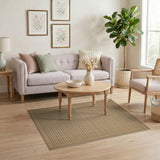 Beige Geometric Border Area Rug