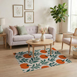 Vibrant Pumpkin Patch Area Rug