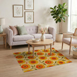 Vintage Sunflower Meadow Area Rug