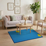 Dreamy Blue Sky with Yellow Clouds Kids Rug