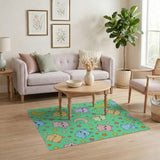 Adorable Kawaii Cats Stars Moons Area Rug