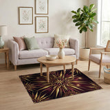 Gold Starburst Geometric Area Rug