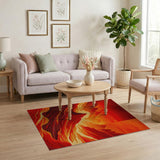 Fiery Red Canyon Sunset Area Rug