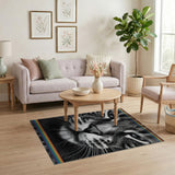 Black and White Cat Rainbow Area Rug