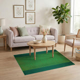 Emerald Green Crocodile Skin Area Rug