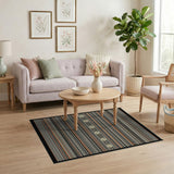 Tribal Geometric Stripe Area Rug