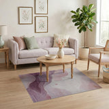 Ethereal Pink Purple Wave Abstract Area Rug