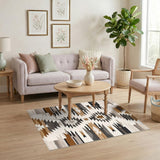 Southwestern Geometric Southwestern Geometric Brown Tan Area Rug