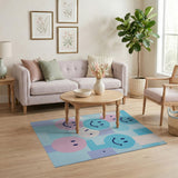Playful Smiley Faces Area Rug