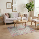 Pink Peony Floral Vintage No. 2 Area Rug