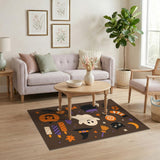 Halloween Ghost Pumpkin Kids Cartoon Area Rug