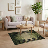 Rustic Farmhouse Pine Forest Silhouette Area Rug