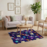 Space Astronauts Rocket Kids Area Rug