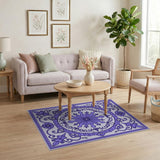 Ornate Purple Persian Medallion Rug