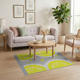 Sunny Lemon Slices Stars Area Rug