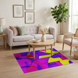 Bold Multi-Color Geometric Abstract Area Rug