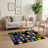 Neon Pixel Glow Multi-Color Area Rug