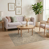 Beige Distressed Diamond Vintage Area Rug