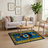 Evil Eye Blue Teal Heritage Rug