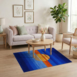 Gradient Blue Sunset Striped Area Rug