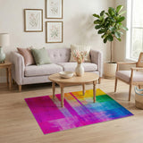 Multi-color and Patterns Geometric Modern Vibrant Multi-Color Geometric Area Rug