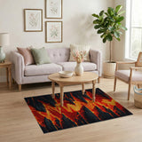 Lava Abyss Cliffs Area Rug
