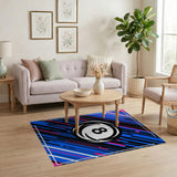 Swirling 8-Ball Geometric Area Rug