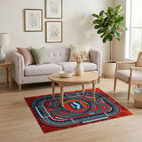 Red Racing Track Kids Area Rug