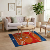 Multi-color and Patterns Baseball Diamond Area Rug