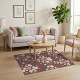 Playful Pink Hearts Arrows Pattern Rug