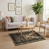 Majestic Deer Antler Southwestern Area Rug