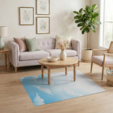 Dreamy Fluffy Clouds Blue Area Rug
