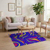 Abstract Area Vibrant Swirl Abstract Multi-Color Area Rug