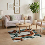 Stacked Arch Geometric Multi-Color Area Rug