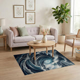 Dramatic Crashing Ocean Waves Area Rug