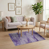 Purple Abstract Stripe Area Rug