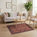 Coral Paisley Persian Area Rug