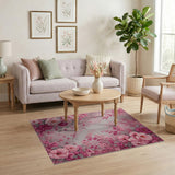 Blush Pink Rose Cherry Blossom Floral Rug