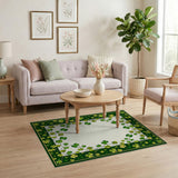 Shamrock Vine Border Area Rug
