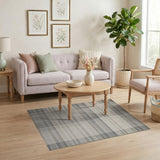 Grey Grey Plaid Checkered Area Rug