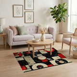 Distressed Vinyl Records Collage Area Rug