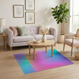 Holographic Gradient Multi-Color Abstract Area Rug