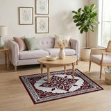 Red Traditional Persian Ornate Red Persian Floral Area Rug