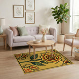 Vintage Sunflower Floral Area Rug