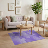 Dreamy Purple Cloud Swirl Area Rug