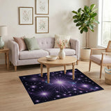 Purple Cosmic Constellation Area Rug