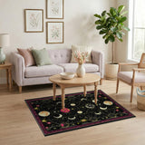 Celestial Moon Phases Stars Area Rug